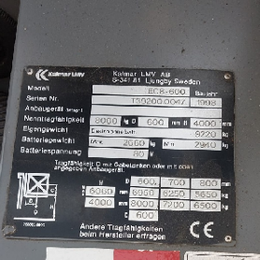Kalmar EB8-600 °°° Chariot 4 roues électrique